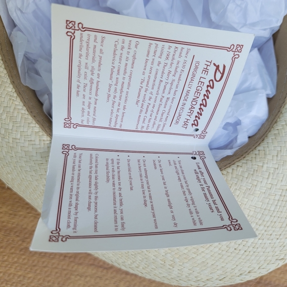 ๐๏ธ J. Crew Panama Hat Liberty of London Print Ribbon - Picture 2 of 4